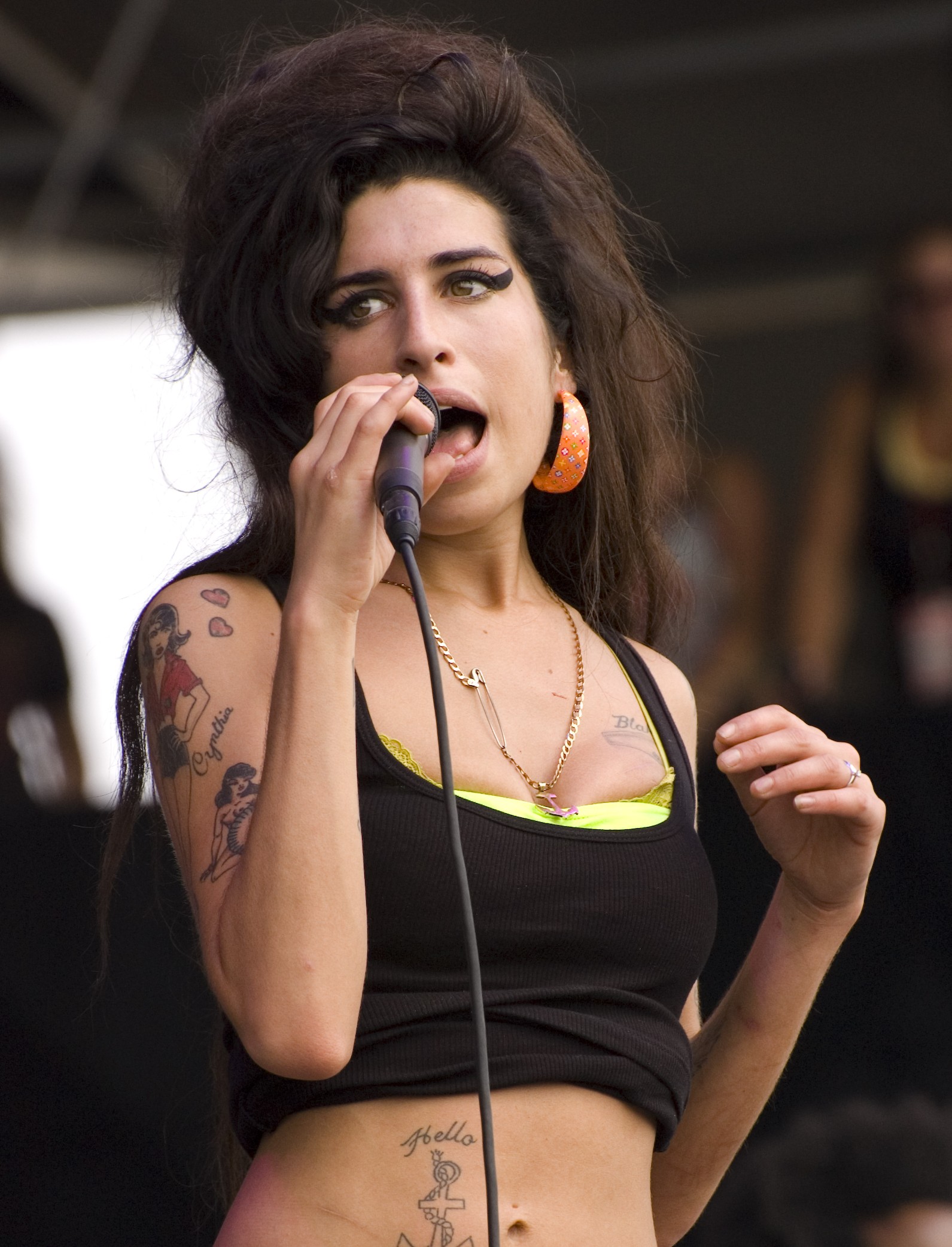 Amy Winehouse at Virgin Festival, Baltimore, 4 August 2007.