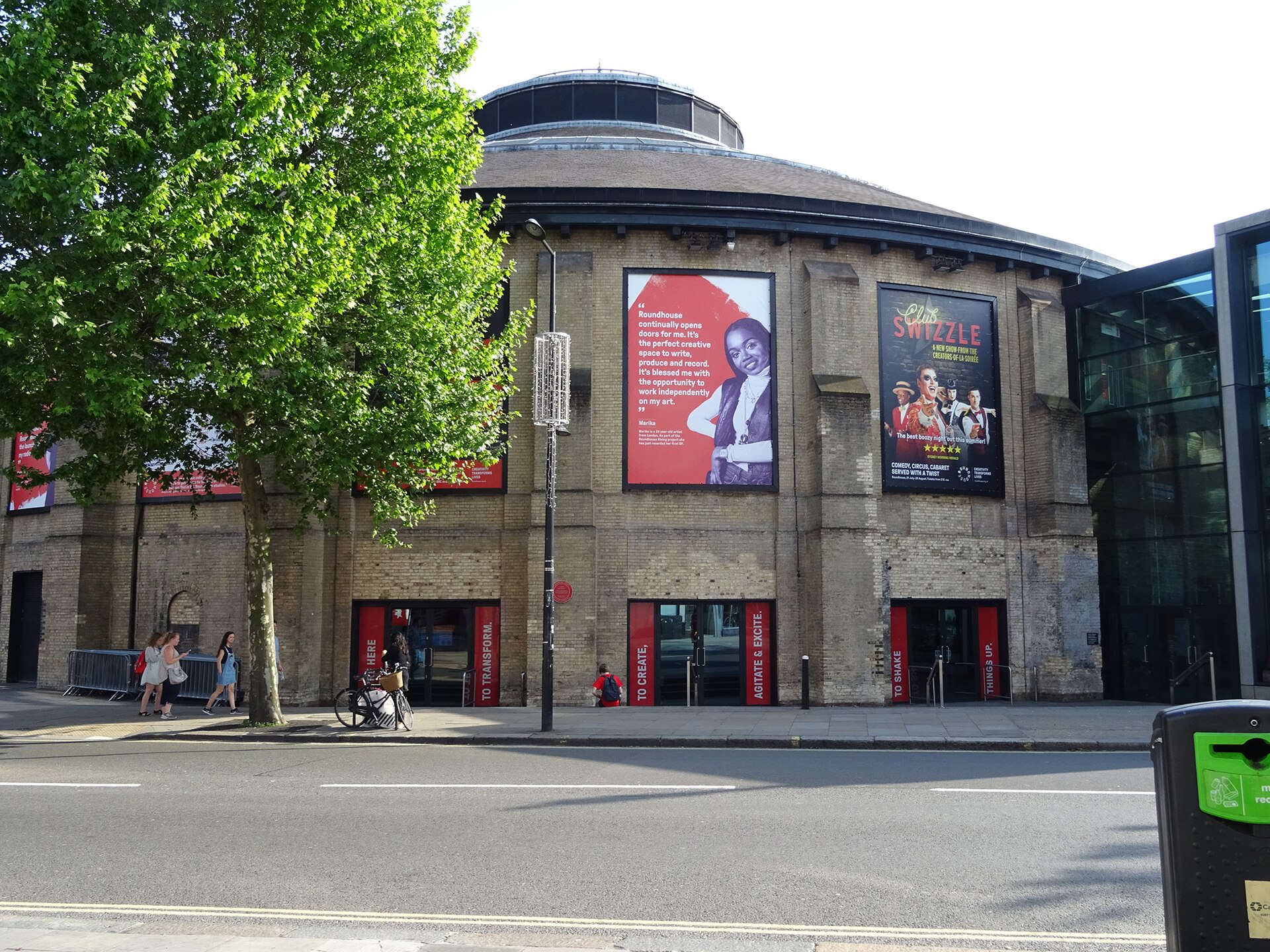 The Roundhouse on Chalk Farm Road, Camden.